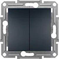 Schneider Electric Interruptor oscilante doble Schneider Asfora, color antracita
