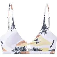 Picture - Women's Kalta Print Triangle Top - Parte superior de bikini size XS, blanco