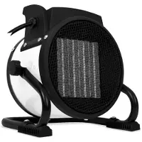 Vonroc Calefactor eléctrico - Ventilador - 2 en 1-2000W - 3 posiciones - cerámica - blanco