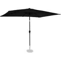 Vonroc Sombrilla Rapallo 200x300cm - Sombrilla rectangular Premium | Antracita/Negro
