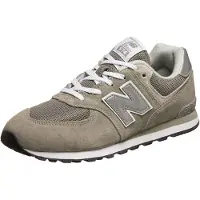 New Balance unisex para niños. GC574V1 Zapatillas de piel 574 gris (38.5), Plano, Cordones, Casual, moda infantil, outlet 2026.