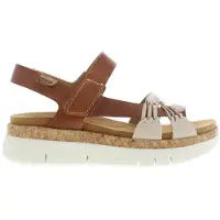Pikolinos Sandalias con hebilla 'Palma' cognac / blanco