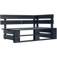 vidaXL Banco de esquina para exteriores, de madera, estilo paleta, color