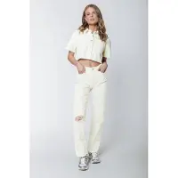 Colourful Rebel Jones Mid Rise Straight Leg Pants Lime Talla: XXS | Vaqueros Rectos Outlet | Mujer | Verde
