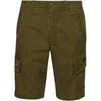 Superdry para hombre. M7110300A Pantalones cortos cargo de algodón orgánico Core verde (28), Casual, Sostenible, outlet 2026.