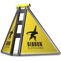 Gibbon Slacklines - Slackframe - Slackline size 93 x 27 x 23 cm, negro/amarillo