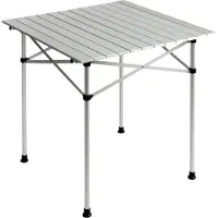 Basic Nature - Roll Table Small - Mesa de camping size 70 x 70 cm, gris
