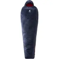 Deuter - Dreamlite - Saco de dormir fibra sintética size 220 x 80 x 50 cm - Long, azul/ cranberry