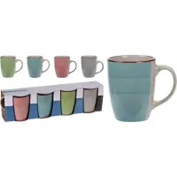Excellent houseware Juego De Tazas De Café Surtido 275ml 4 Unidades