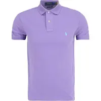 Ralph Lauren para hombre. 710782592028 El icónico polo de piqué Custom Slim Fit lila (XL), Casual, Algodón, Manga corta, Polo Ralph Lau