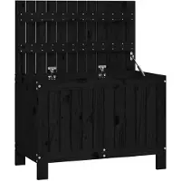 vidaXL Caja de almacenamiento para jardín, color , 76x42,5x54 cm, madera maciza de pino