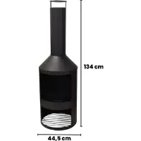 Progarden Pro Garden: Chimenea de acero para jardín, 134 cm, color