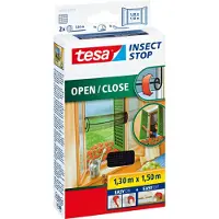 TESA Insect Stop confort Mosquitera apertura/cierre (130 x 150 cm, negra)