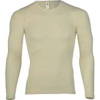 Engel - Undershirt L/S - Ropa interior merino size 54/56, blanco/gris