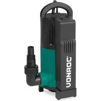 Vonroc Bomba sumergible 750W - 14000 l/h - Flotador integrado | Agua sucia y limpia