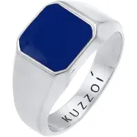 KUZZOI Anillo azul oscuro / plata