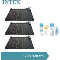 Intex - Calentador para piscina - 3 paneles solares, kit de reparación y tiras de prueba