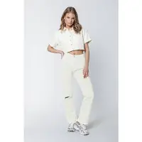 Colourful Rebel Jones Mid Rise Straight Leg Pants Lime Talla: L | Vaqueros Rectos Outlet | Mujer | Verde