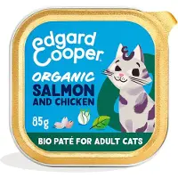 Edgard & Cooper Adult Cat - Orgánico - Salmón y Pollo - Paté - 16 x 85 g