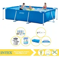 Intex Piscina rectangular de estructura - 300x200x75 cm - 7 piezas - Modelo S30226