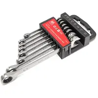 AOK 8 Piezas Conjunto Profesional de Llaves de Anillo, Juego de Carraca, Juego de Llaves Planas