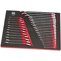 AOK Professional 34 Piezas Juego de anillos / trinquete / llave inglesa con incrustaciones de espuma