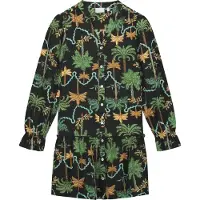 Shiwi Girls Tenerife Dress Jaipur Palm Black Talla: 122/128 | Vestidos Outlet | Unisex | Negro