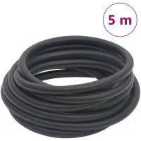 vidaXL Manguera híbrida de aire, negra, 0,6", 5 metros, de goma y PVC
