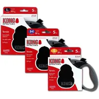 Kong Retractable Leash Terrain - S - Negro