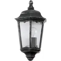 Eglo Aplique para exterior Navedo, negro/plata, altura 43 cm, empotrada