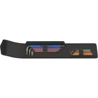 Wera Juego de llaves de ángulo 950/9 Hex-Plus Multicolour Imperial 1, sistema imperial, BlackLaser, de 9 piezas