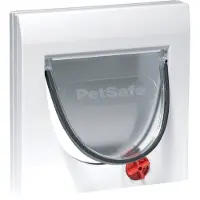 Petsafe Gatera clásica Staywell - Blanca - con extensión de túnel
