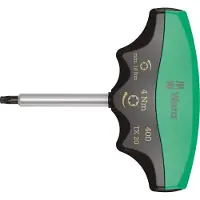 Wera Destornillador de par con punta Torx, modelo 400 TX, tamaño Torx 20, con par de apriete fijo de 4 Nm. Marca: