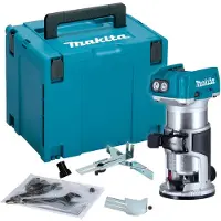 Makita Fresa de sobremesa inalámbrica DRT50ZJ, solo herramienta, 18V, de iones de litio, sin batería ni cargador, en maletín