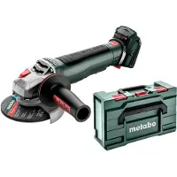 Metabo Amoladora angular a batería WPB 18 LT BL 11-125 Quick de 18 V y 125 mm sin escobillas + metaBOX (613059840) —sin batería ni cargador—