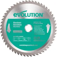 Evolution Sierra de carburo de tungsteno (TCT) de 230 mm con 80 dientes, diseñada para cortar aluminio