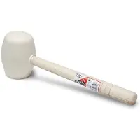 Rubi Martillo de goma 66907, color blanco, 750 gramos
