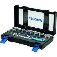 Gedore 19 DMU-20: Juego de llaves de vaso de 1/2", 15 piezas, hexagonal, de 10 a 32 mm, referencia 3014347