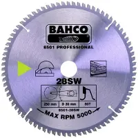 Bahco Hoja de sierra circular , 300 mm, 60 dientes, ángulo de corte de 0°
