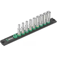 Wera Set de 9 llaves de vaso largas Zyklop 1/4" Nuss-Magnetleiste A Deep 1