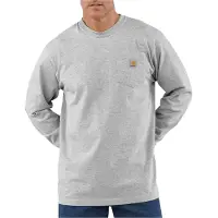 Carhartt - Dearborn Loose L/S T-Shirt - Camiseta de manga larga size L, gris