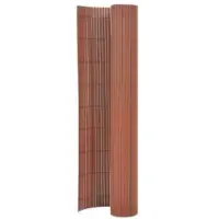 vidaXL Valla para jardín, doble cara, 110 x 400 cm, color marrón