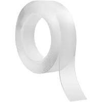 LechPol Cinta de montaje nanotecnológica reutilizable, de doble cara, transparente, de 2 mm x 30 mm x 3 metros