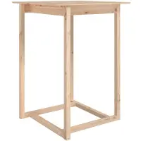 vidaXL Mesa alta de 80x80x110 cm, fabricada en madera maciza de pino