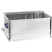 Alutec Caja de transporte LOGIC 49 15049, fabricada en aluminio. Dimensiones (largo x ancho x alto): 578 x 375 x 270 mm