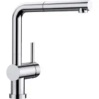 BLANCO Linus-s-f, cromo, 140°, LGA, DVGW, 28,4 cm, 3,5 cm