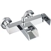 Makita SCHÜTTE, grifo para bañera IDROVIA, grifo de cascada para bañera, mezclador para bañera, grifo de baño cromado