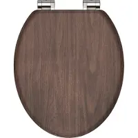 Schutte SCHÜTTE, cubierta de inodoro MDF, color madera oscura, con sistema de cierre suave