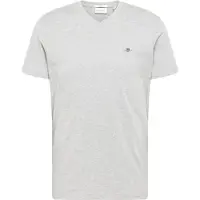 Gant para hombre. 2003186 Camiseta Slim Fit Shield gris (XL), Casual, Algodón, Manga corta, outlet 2026.
