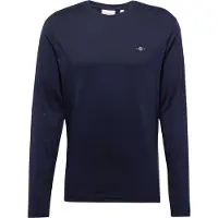 Gant para hombre. 2004049 Camiseta de manga larga Shield marino (S), Casual, Algodón, outlet 2026.